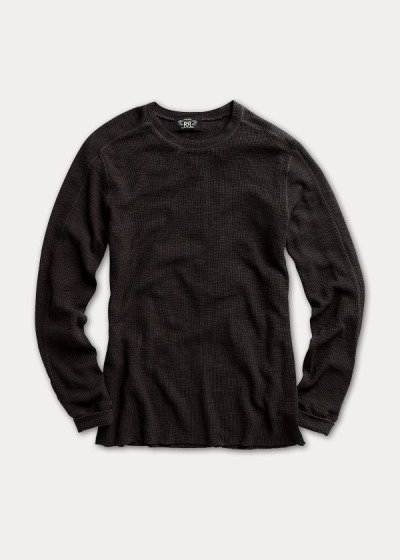 Playeras Ralph Lauren Hombre Negros - Textured Crewneck - EAHRB1275